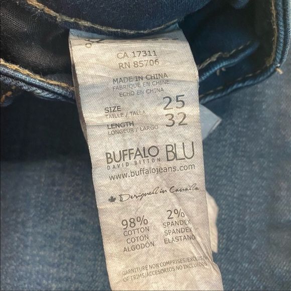 BUFFALO BLU | Faye Mid Rise Straight Stretch Jeans - Picture 4 of 6